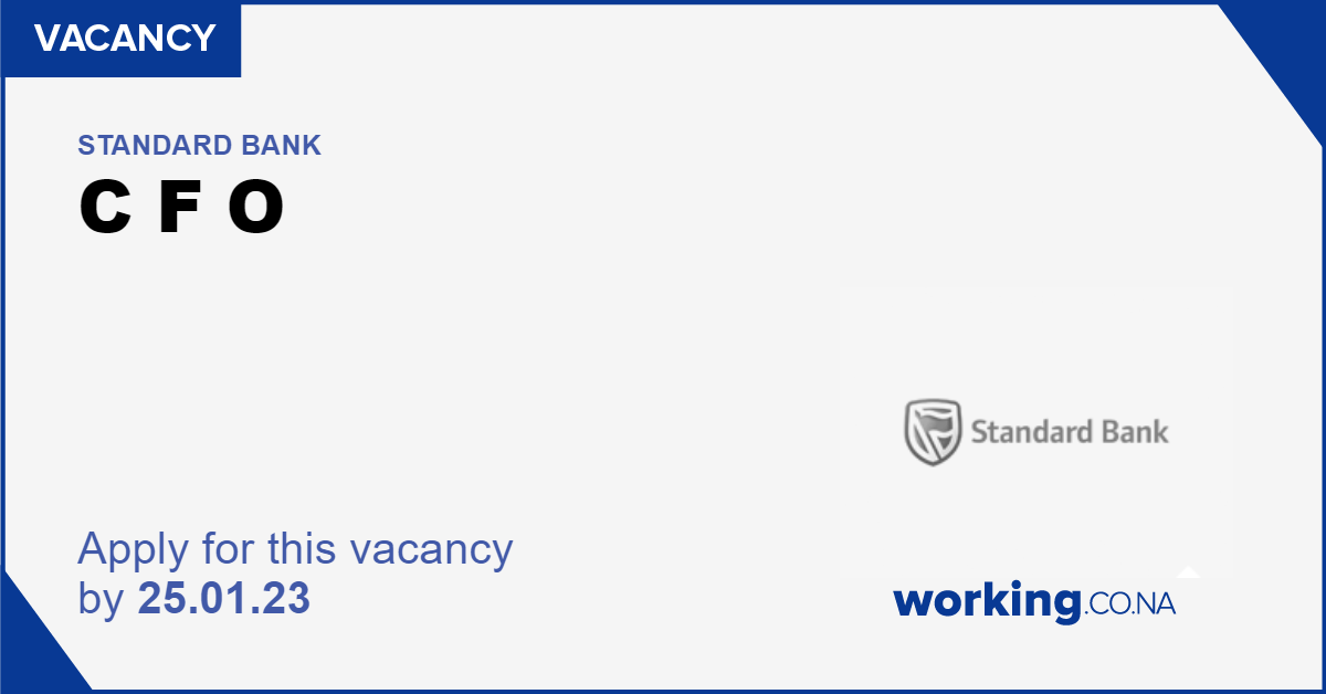 Standard Bank CFO, Windhoek Working.co.na